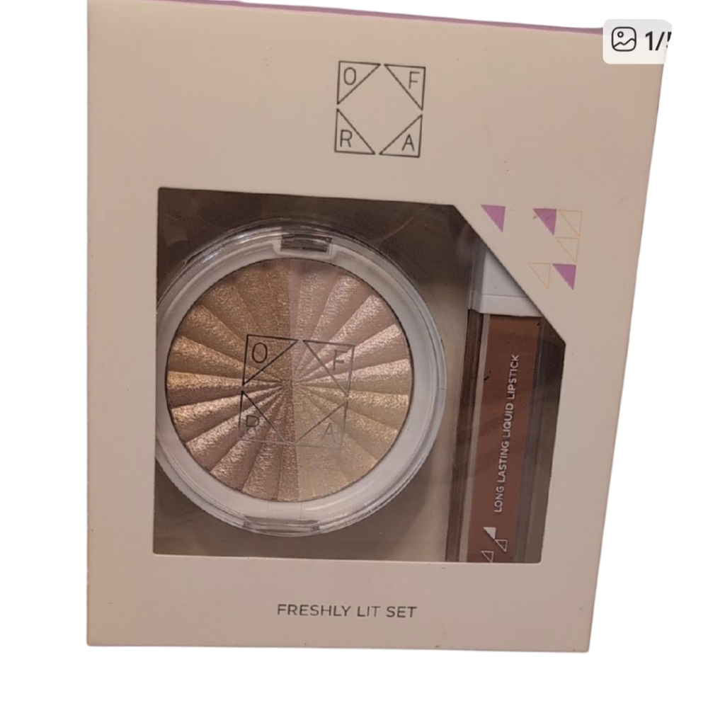 OFRA Freshly Lit Set Highlighter & Liquid Lipstick Set